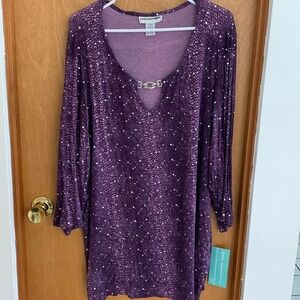 Cathy Daniels plus size embellished top- size 3X